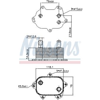 Radiateur d'huile NISSENS 91316 pour AUDI A4 2.0 TDI - 122cv