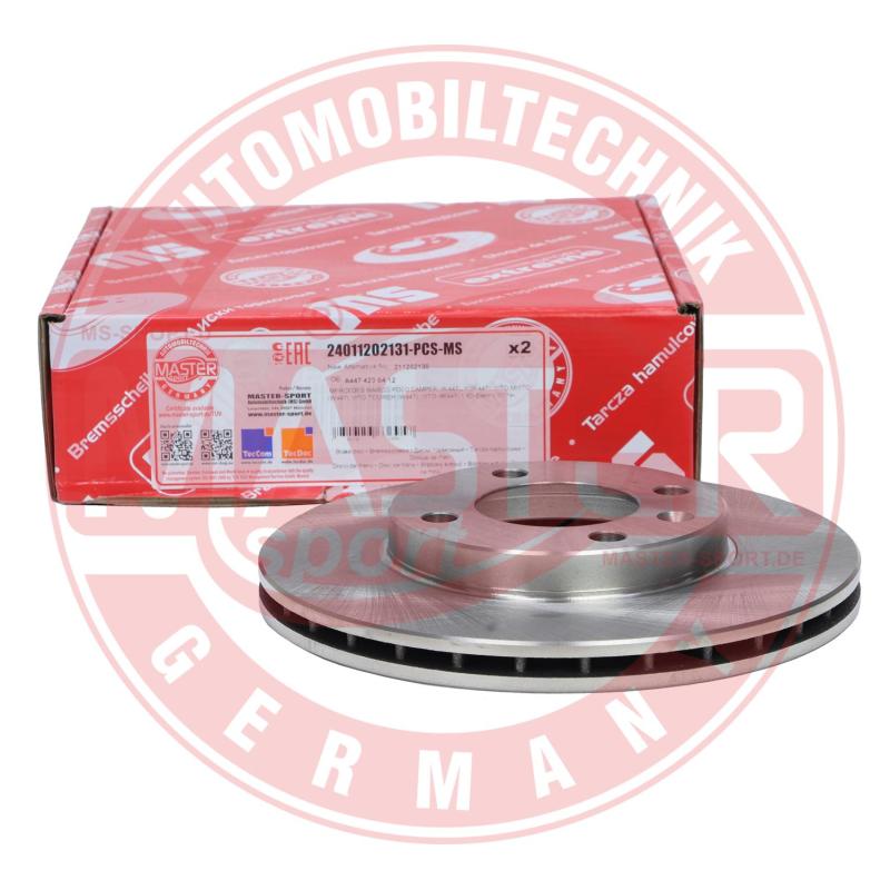 Jeu de 2 disques de frein arrière MASTER-SPORT GERMANY 24012001231-PCS-MS - Visuel 1