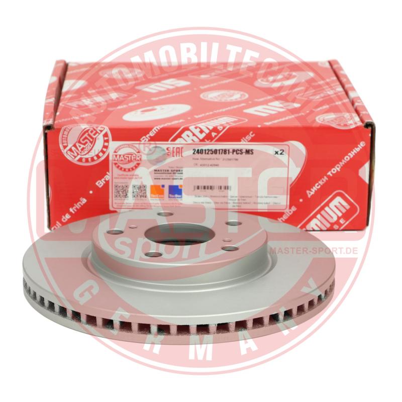 Jeu de 2 disques de frein avant MASTER-SPORT GERMANY 24012501781PR-PCS-MS - Visuel 1