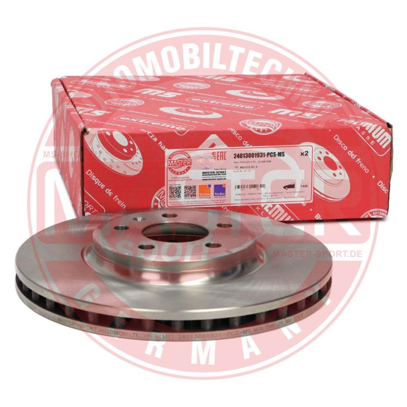 Jeu de 2 disques de frein arrière MASTER-SPORT GERMANY 24013001931-PCS-MS - Visuel 1