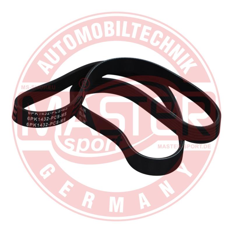 Courroie trapézoïdale à nervures MASTER-SPORT GERMANY 6PK1432-PCS-MS - Visuel 1