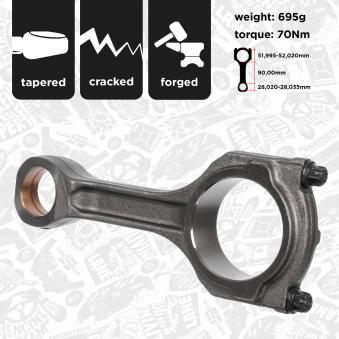 Bielle ET ENGINETEAM OM0088 pour FORD FOCUS 1.8 TDCi - 115cv Bielle ET ENGINETEAM OM0088 pour FORD FOCUS 1.8 TDCi - 115cv