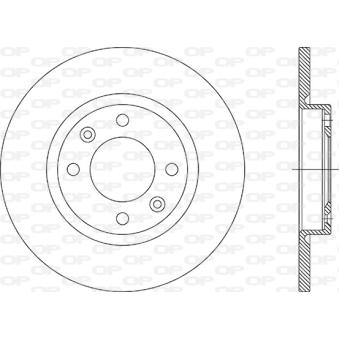 Jeu de 2 disques de frein arrière OPEN PARTS [BDA2974.10]