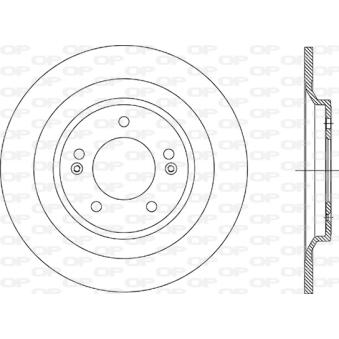 Jeu de 2 disques de frein arrière OPEN PARTS BDA2977.10 pour HYUNDAI TUCSON 1,6 T-GDi Hybrid - 239cv