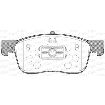Jeu de 4 plaquettes de frein avant OPEN PARTS BPE1719.00 pour PEUGEOT EXPERT E-EXPERT - 136cv