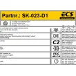 ECS SK-023-D1 - Kit électrique, dispositif d'attelage