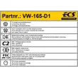 ECS VW-165-D1 - Kit électrique, dispositif d'attelage