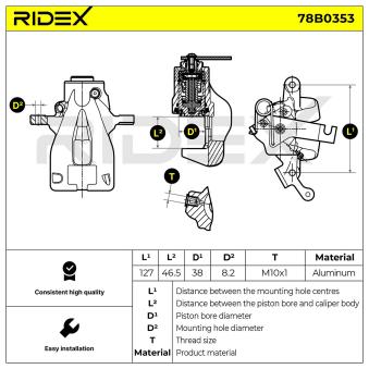 Étrier de frein RIDEX OEM 4400T8