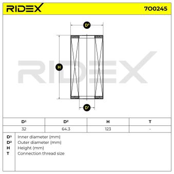Filtre à huile RIDEX OEM 059115561g Filtre à huile RIDEX OEM 059115561g
