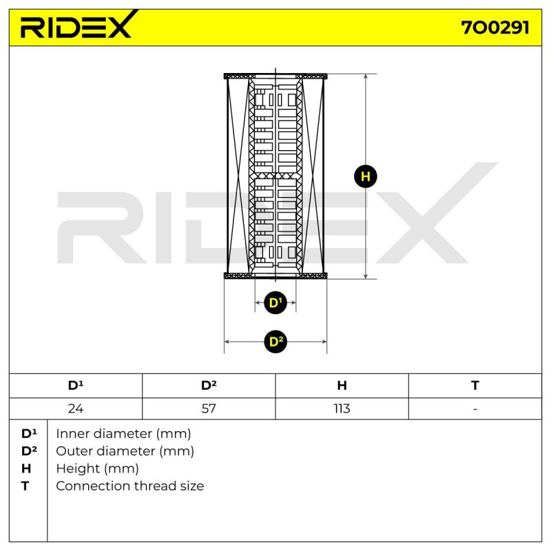 Filtre à huile RIDEX 7O0291 - Visuel 1