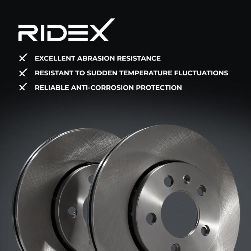 Jeu de 2 disques de frein avant RIDEX 82B1729 - Visuel 2