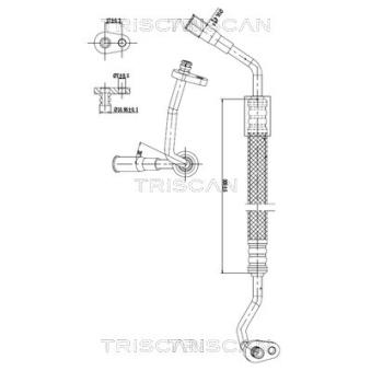 Conduite à haute/basse pression, climatisation TRISCAN 9010 28086 pour CITROEN JUMPY 1.6 HDi 90 8V - 90cv Conduite à haute/basse pression, climatisation TRISCAN 9010 28086 pour CITROEN JUMPY 1.6 HDi 90 8V - 90cv