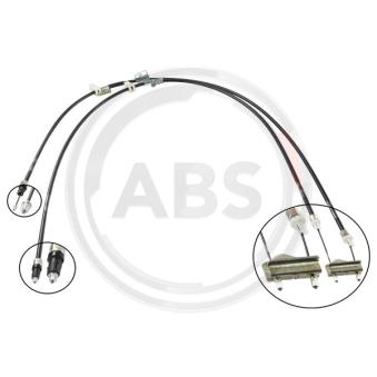 Tirette à câble, frein de stationnement A.B.S. K19311 pour FORD FIESTA 1,0 EcoBoost Flex - 95cv Tirette à câble, frein de stationnement A.B.S. K19311 pour FORD FIESTA 1,0 EcoBoost Flex - 95cv
