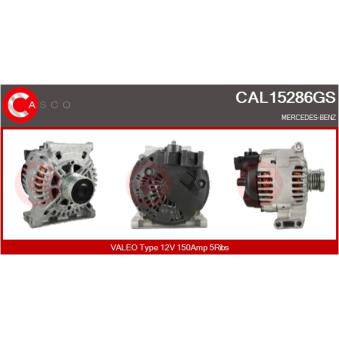 Alternateur CASCO CAL15286GS pour MERCEDES-BENZ CLASSE A A 200 CDI - 136cv