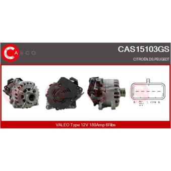 Générateur démarreur CASCO CAS15103GS pour PEUGEOT PARTNER 1.6 HDI - 112cv Générateur démarreur CASCO CAS15103GS pour PEUGEOT PARTNER 1.6 HDI - 112cv