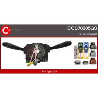 Commutateur de colonne de direction CASCO CCS70205GS pour CITROEN C5 2.0 HDI - 109cv