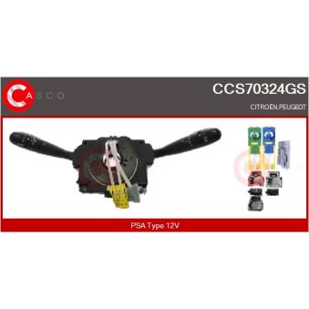 Commutateur de colonne de direction CASCO CCS70324GS pour CITROEN C5 2.0 HDI - 109cv