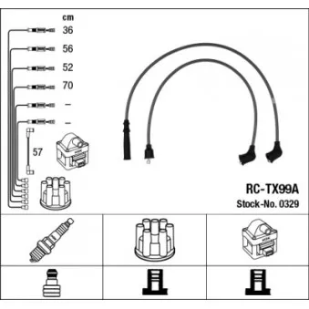 NGK 0329 - Kit de câbles d'allumage