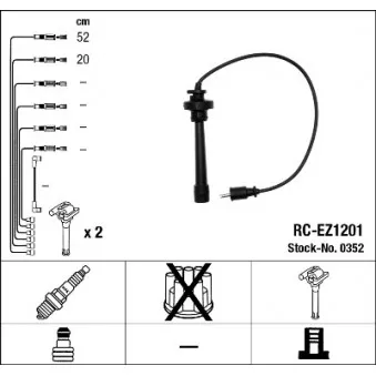 NGK 0352 - Kit de câbles d'allumage