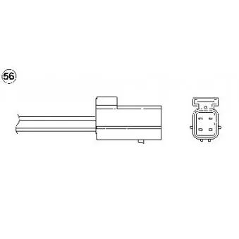 Sonde lambda NGK OEM 4LSD3J