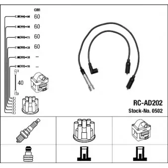 Kit de câbles d'allumage NGK 0502