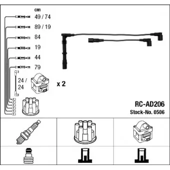 NGK 0506 - Kit de câbles d'allumage