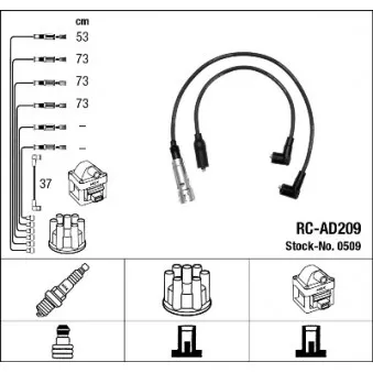 Kit de câbles d'allumage NGK 0509
