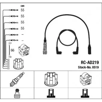 Kit de câbles d'allumage NGK 0519