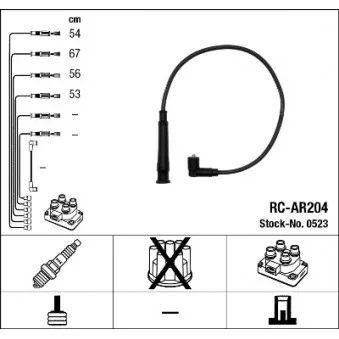 NGK 0523 - Kit de câbles d'allumage