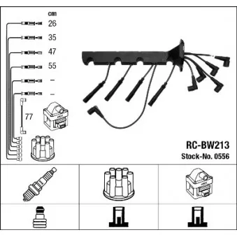 NGK 0556 - Kit de câbles d'allumage