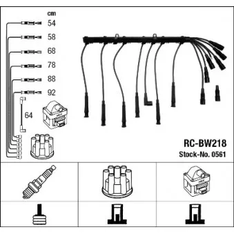Kit de câbles d'allumage NGK OEM ZE757