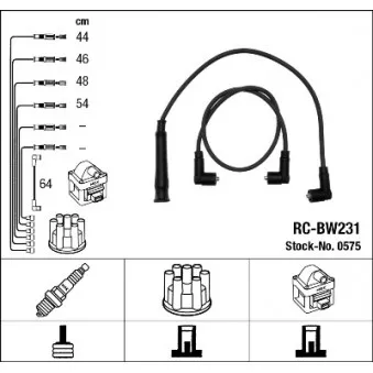 NGK 0575 - Kit de câbles d'allumage