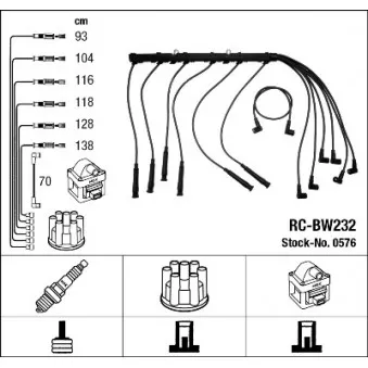 Kit de câbles d'allumage NGK OEM 12121710591