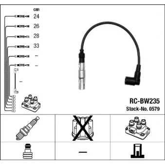 Kit de câbles d'allumage NGK OEM 1709206