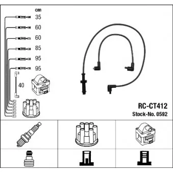 NGK 0592 - Kit de câbles d'allumage