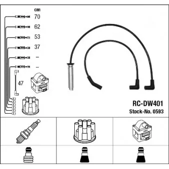 Kit de câbles d'allumage NGK OEM NP1332