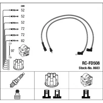 Kit de câbles d'allumage NGK 0603