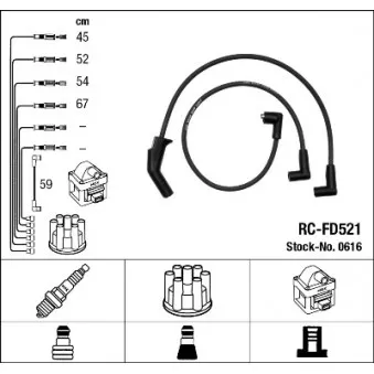 Kit de câbles d'allumage NGK OEM FU6