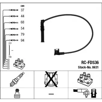 Kit de câbles d'allumage NGK 0631