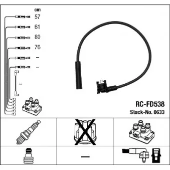 Kit de câbles d'allumage NGK 0633
