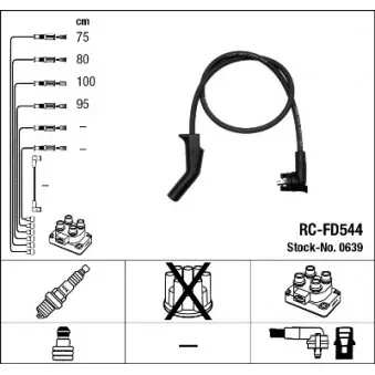 NGK 0639 - Kit de câbles d'allumage