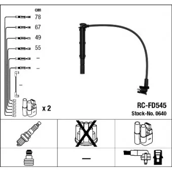 Kit de câbles d'allumage NGK OEM ENT910266