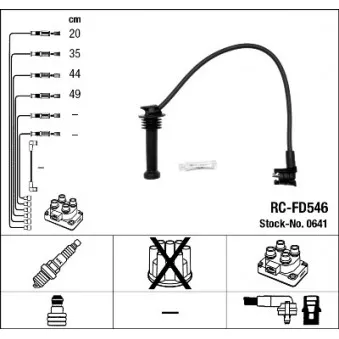 NGK 0641 - Kit de câbles d'allumage