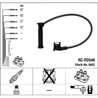 Kit de câbles d'allumage NGK OEM ys6f12286a1a