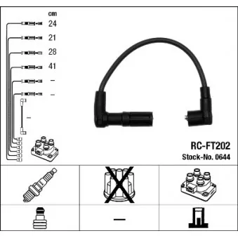 Kit de câbles d'allumage NGK 0644
