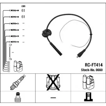 NGK 0660 - Kit de câbles d'allumage