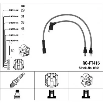 Kit de câbles d'allumage NGK 0661