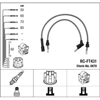 Kit de câbles d'allumage NGK OEM 600/455