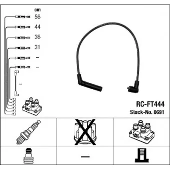 NGK 0691 - Kit de câbles d'allumage
