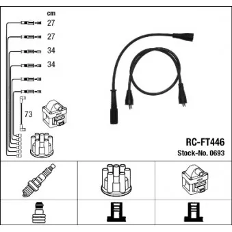 NGK 0693 - Kit de câbles d'allumage